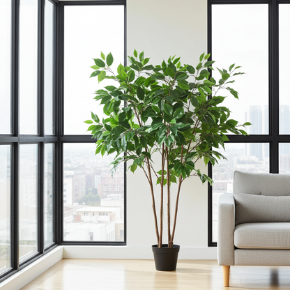 Grote Kunstplant - Ficus Benjamina - Hoogte ↕ 128cm