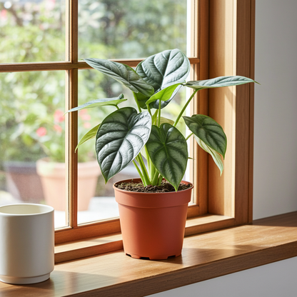 Kamerplant - Alocasia Silver Dragon - Pot Ø 12cm Hoogte ↕ 25cm