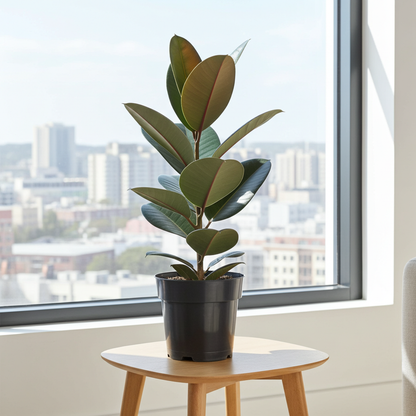 Kamerplant - Ficus Elastica Robusta - Pot Ø 17cm Hoogte ↕ 55cm