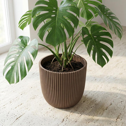 Sierpot - Capi Nature Groove - Warm Taupe - Ø 25cm