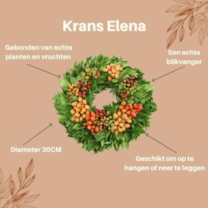 Decoratieve krans - Echte krans Elena - Ø 30cm