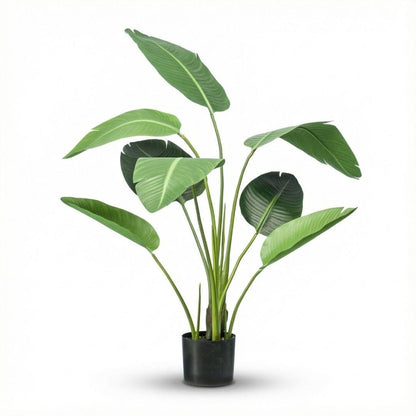 Kunstplant - Strelitzia - In zwarte pot - Hoogte ↕ 120cm