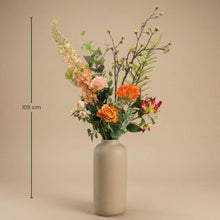 Kunstbloemen boeket - Amber Peach Deluxe Real Touch - 12 stelen - Hoogte ↕ 105cm