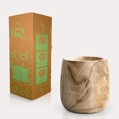 Sierpot - Hout Lichtbruin Pia - M - H25cm B23cm