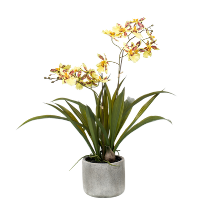 Kunstplant - Orchidee Geel - 45cm