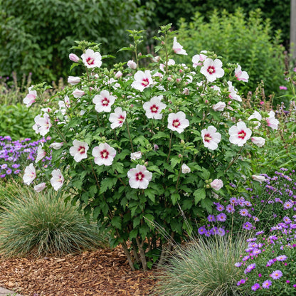 Buitenplant - Hibiscus syriacus 'Hamabo' - Bloeiend - Pot Ø 17cm Hoogte ↕ 45cm