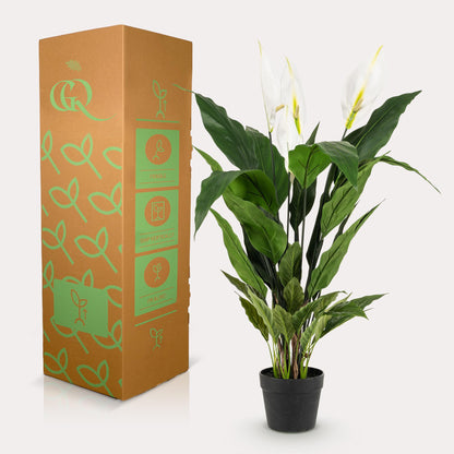 Kunstplant - Spathiphyllum - Lepelplant - Hoogte ↕ 90cm
