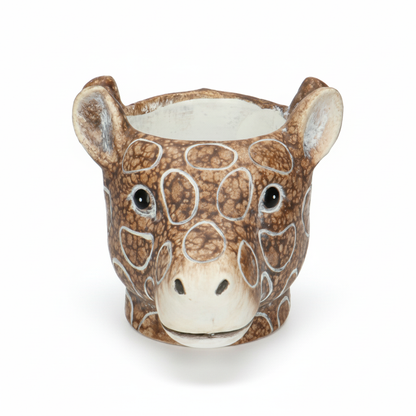 Pot - Planter Giraf - Bruin - Ø 11/14cm Hoogte 11cm