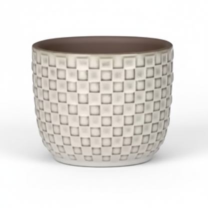 Sierpot - Mini Pot Relief Wit - Ø 7cm