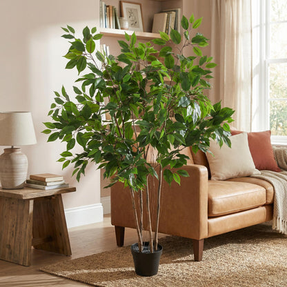 Grote Kunstplant - Ficus Benjamina - Hoogte ↕ 128cm