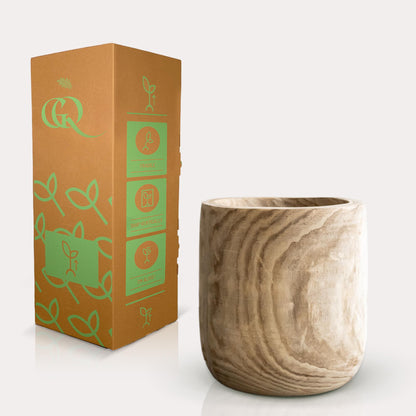 Sierpot - Pia Pot XL Hout Lichtbruin - H 42cm B 40cm