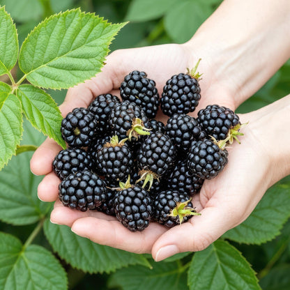 Buitenplant 3x Rubus 'Black Satin' - Zwarte Braam - Winterhard - Pot Ø 9cm