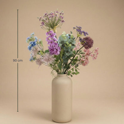 Kunstbloemen - Boeket Purple Bloom Deluxe - 10 stelen - Hoogte ↕ 90cm