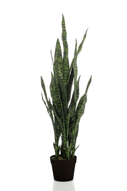 Kunstplant - Sanseveria Black Coral - Vrouwentong - Hoogte ↕ 97cm