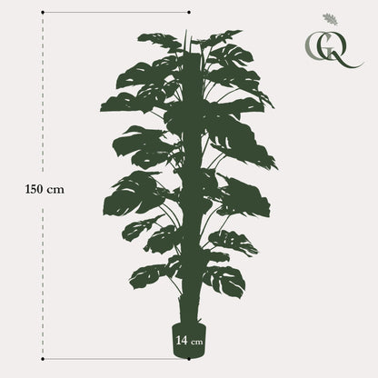 Kunstplant - Monstera Deliciosa - Hoogte ↕ 150cm