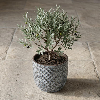 Pot - Mini Pot Relief Blauw - Ø 7cm