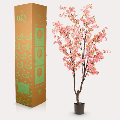 Kunstplant - Prunus Kersenbloesem Roze - Hoogte ↕ 210cm