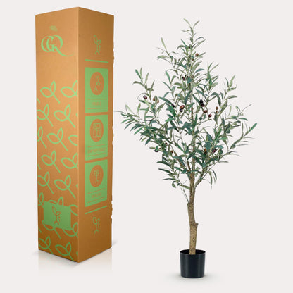 Kunstplant - Olea europaea Olijfboom - Hoogte ↕ 115cm