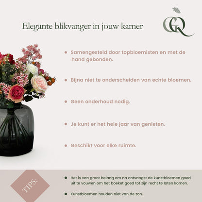 Kunstbloemen - Boeket Pastel Lover - 40cm
