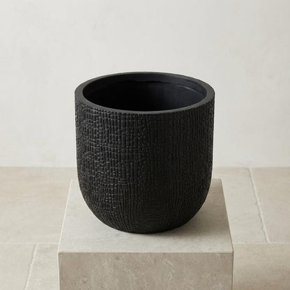 Sierpot - Nature Skin Pot Bol Antraciet - Ø 14cm x H 13cm