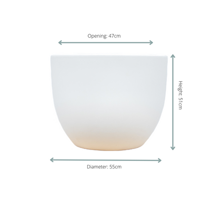 Pot - Pot Eggy Wit - Ø 55cm Hoogte ↕ 43cm