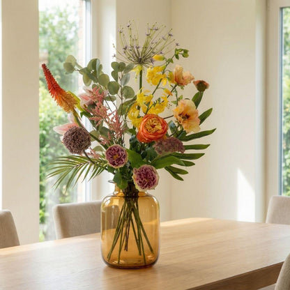 Kunstbloemen boeket - Tropical Chic Deluxe Real Touch - 13 stelen - Hoogte ↕ 105cm