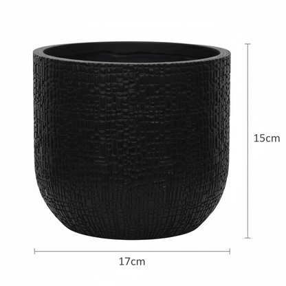 Pot - Nature Skin Bol Antraciet - Ø 17cm x H 15cm
