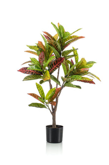 Kunstplant - Croton Codiaeum Wonderstruik - Hoogte ↕ 95cm