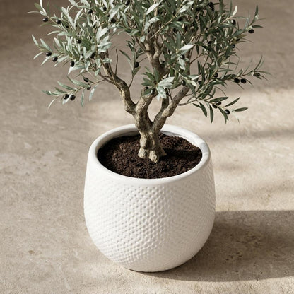 Sierpot Gabriel Rond Wit - Pot Ø 14cm