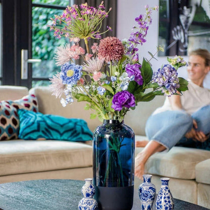 Kunstbloemen - Boeket Purple Bloom Deluxe - 10 stelen - Hoogte ↕ 90cm