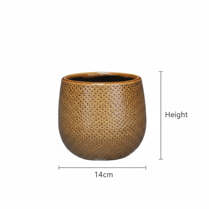 Pot Gabriel Rond Oker - Ø14cm