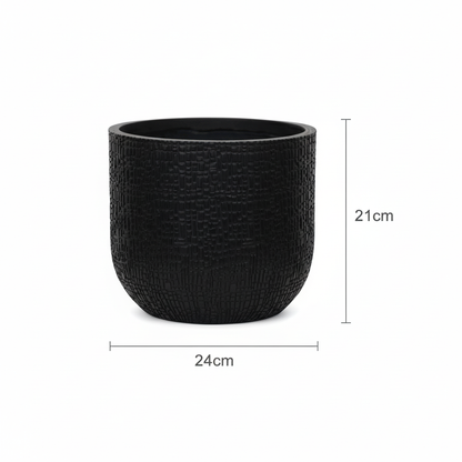 Pot - Capi Nature Skin Bol Antraciet - Ø 24cm H 21cm