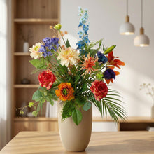 Kunstbloemen Boeket - Colorful Bloom Deluxe Real Touch - 70cm - 18 Stelen