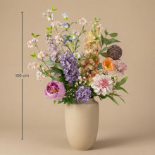 Kunstbloemen Boeket Pastel Meadow Deluxe Real Touch - 15 Stelen - Hoogte ↕ 100cm