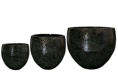 Pot - Set van 3 potten Thom Zwart Metaal