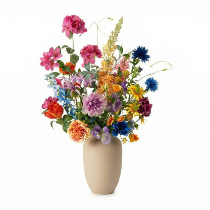 Kunstbloemen boeket - Summer Garden Deluxe Real Touch - 19 stelen - Hoogte ↕ 100cm