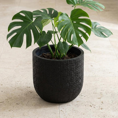 Sierpot - Nature Skin Pot Bol Antraciet - Ø 14cm x H 13cm