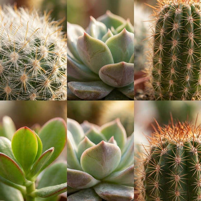 Kamerplant 18x Mini Cactus & Succulenten Mix - Pot Ø 5,5cm Hoogte ↕ 5-10cm