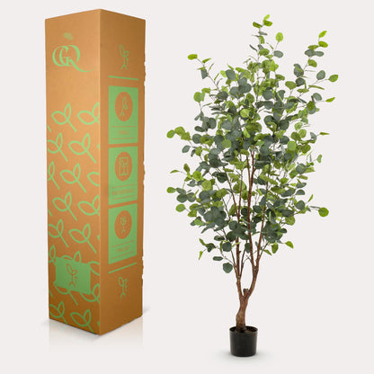 XL kunstplant - Eucalyptus Blauwe Gomboom - Hoogte ↕ 140cm