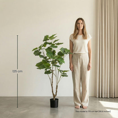XL Kunstplant - Ficus Umbrella boom - Hoogte ↕ 125cm