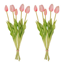 Kunstbloemen - Tulpen Boeket Roze 10 stuks - Real Touch - Hoogte ↕ 42cm
