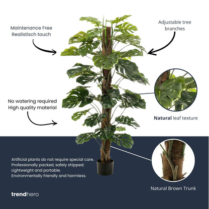 XL Kunstplant - Monstera on Pole Hoogte ↕ 150cm