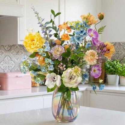 Kunstbloemen boeket - Soft Spring Deluxe Real Touch - 18 stelen - Hoogte ↕ 85cm