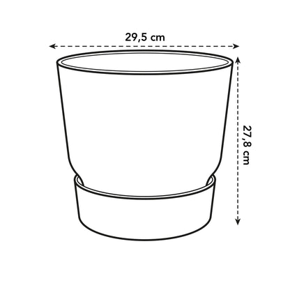 Sierpot - Greenville Round Grijs - Ø 30cm Hoogte 28cm
