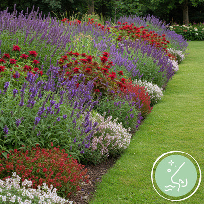 Buitenplant 24x Borderpakket Geurend - Vaste planten - Pot Ø 11cm Hoogte ↕ 10-25cm