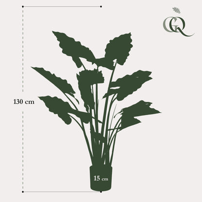 XL kunstplant - Colocasia Pink China - Olifantsoor - Hoogte ↕ 130cm