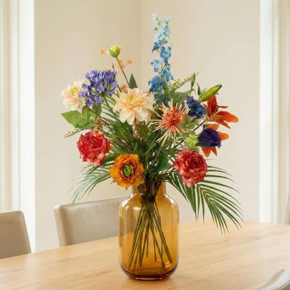 Kunstbloemen Boeket - Colorful Bloom Deluxe Real Touch - 70cm - 18 Stelen