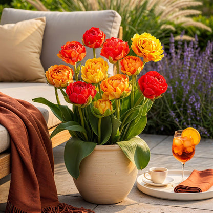 Bloembollen 12x Tulp Gudoshnik Double - Dubbelbloemig - Bolmaat 11/12