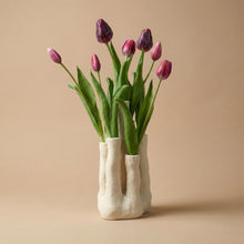 Kunstplant - Tulip Touch Tulpen Set - met meertuiten vaas