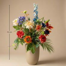 Kunstbloemen Boeket - Colorful Bloom Deluxe Real Touch - 70cm - 18 Stelen